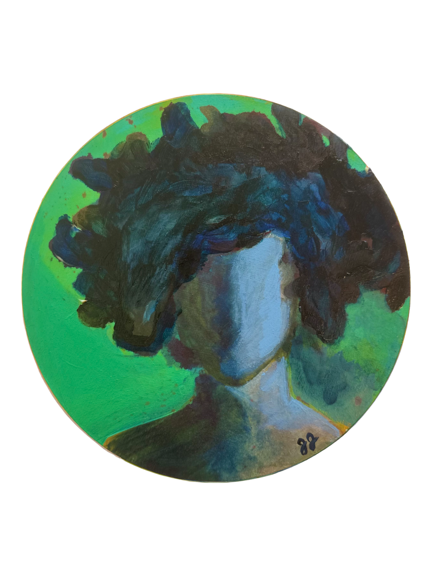 WILD: Green & Big Bold Blue, 8" Round