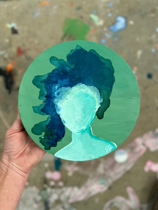 WILD: Bright & Free Blue Green, 8” Round